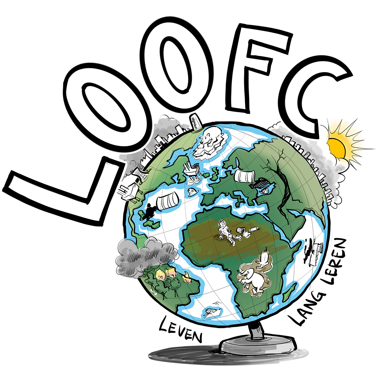 LOOFC logo wereldbol